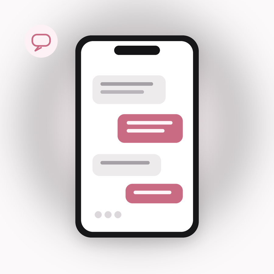 Illustration of an automated SMS reply sent moments after an enquiry arrives